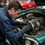 Reparatur eines Bianchina Auto Motors