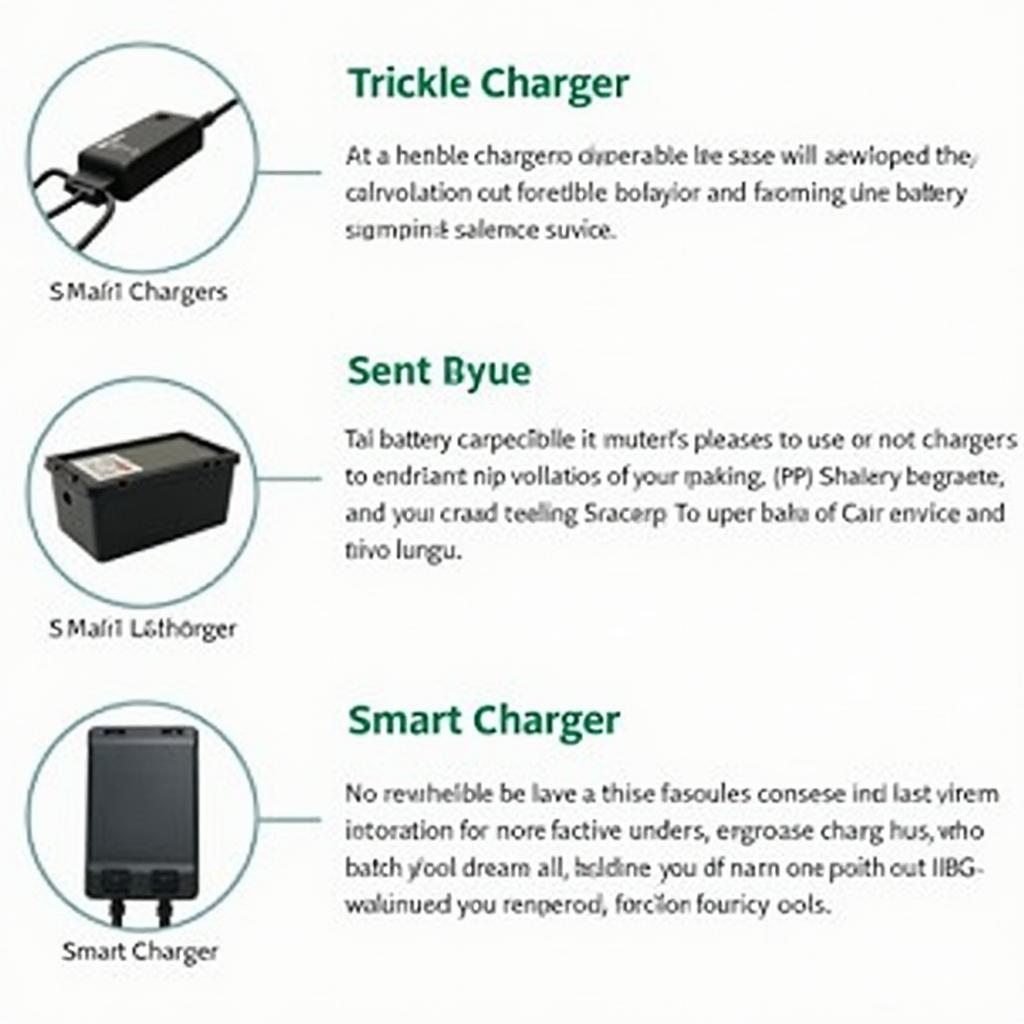 Verschiedene Typen von Bleibatterie-Ladegeräten