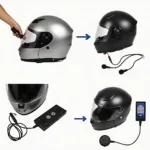 Installation eines Bluetooth-Geräts an einem Motorradhelm