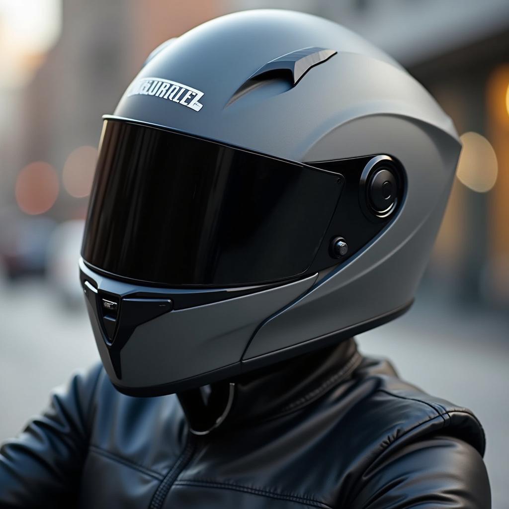 Bluetooth-Helm für Motorradfahrer: Musik und Kommunikation.