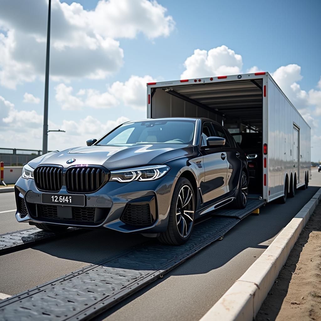 BMW F10 Vorbereitung für den Fährtransport