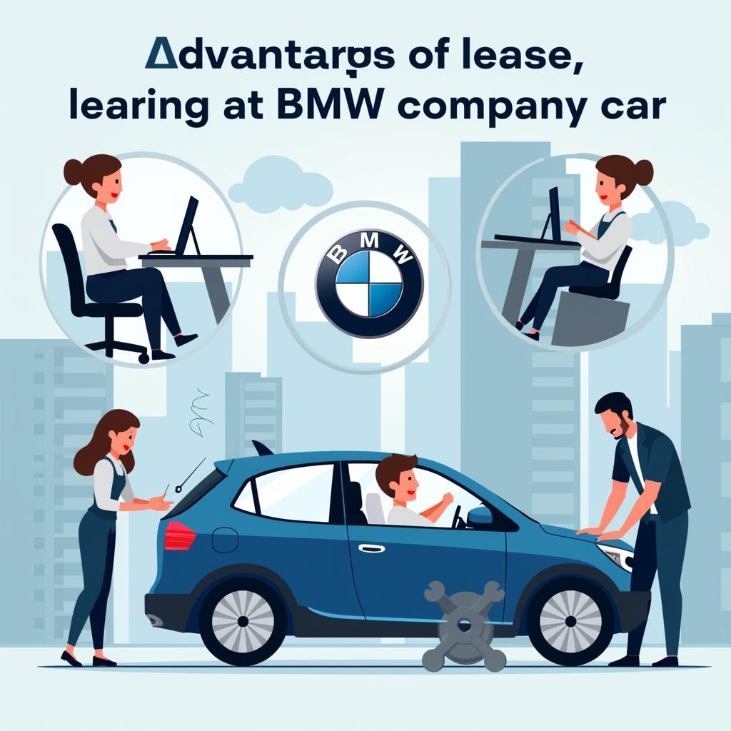 BMW Firmenwagen Leasing Vorteile: Mitarbeitermotivation, Imagegewinn, Steuerliche Vorteile und vereinfachte Fahrzeugverwaltung.