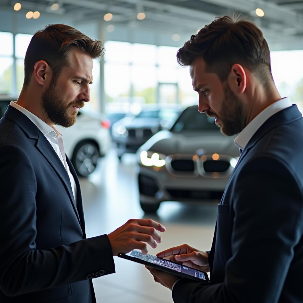 Besprechung mit BMW Händler wegen Lieferverzögerung