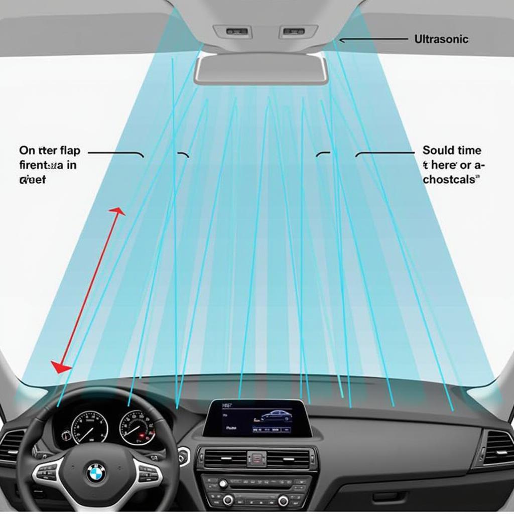 BMW Parksensor Funktionsweise: Ultraschallwellen messen Abstand zu Hindernissen.