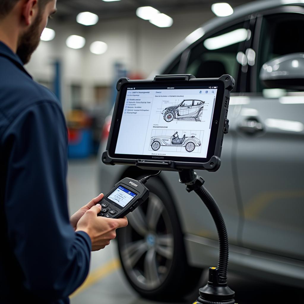 BMW Tablet Halterung für Reparaturanleitungen und Diagnose