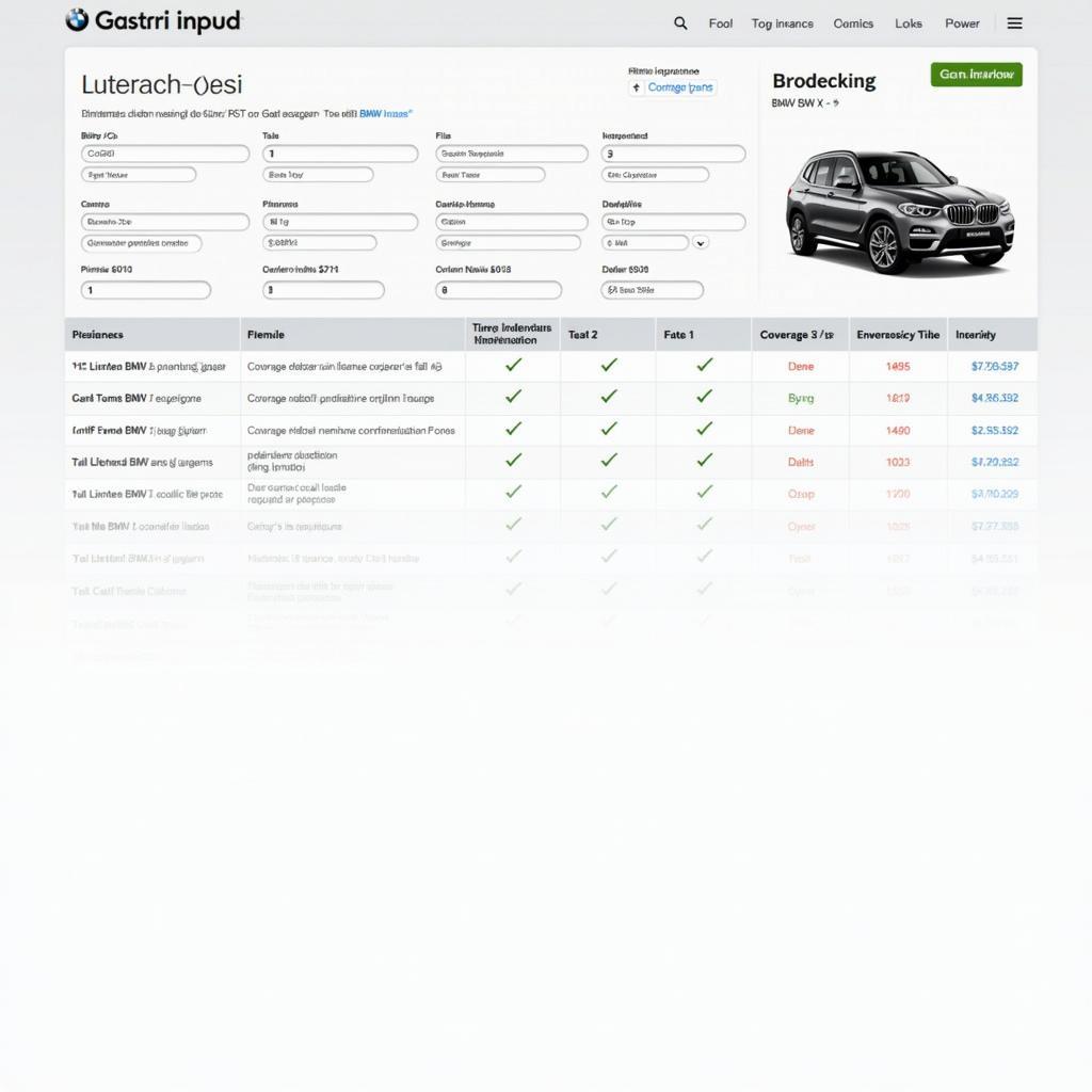 Comparativo de seguros BMW X3: Portal online para comparar diferentes ofertas de seguro para o BMW X3.