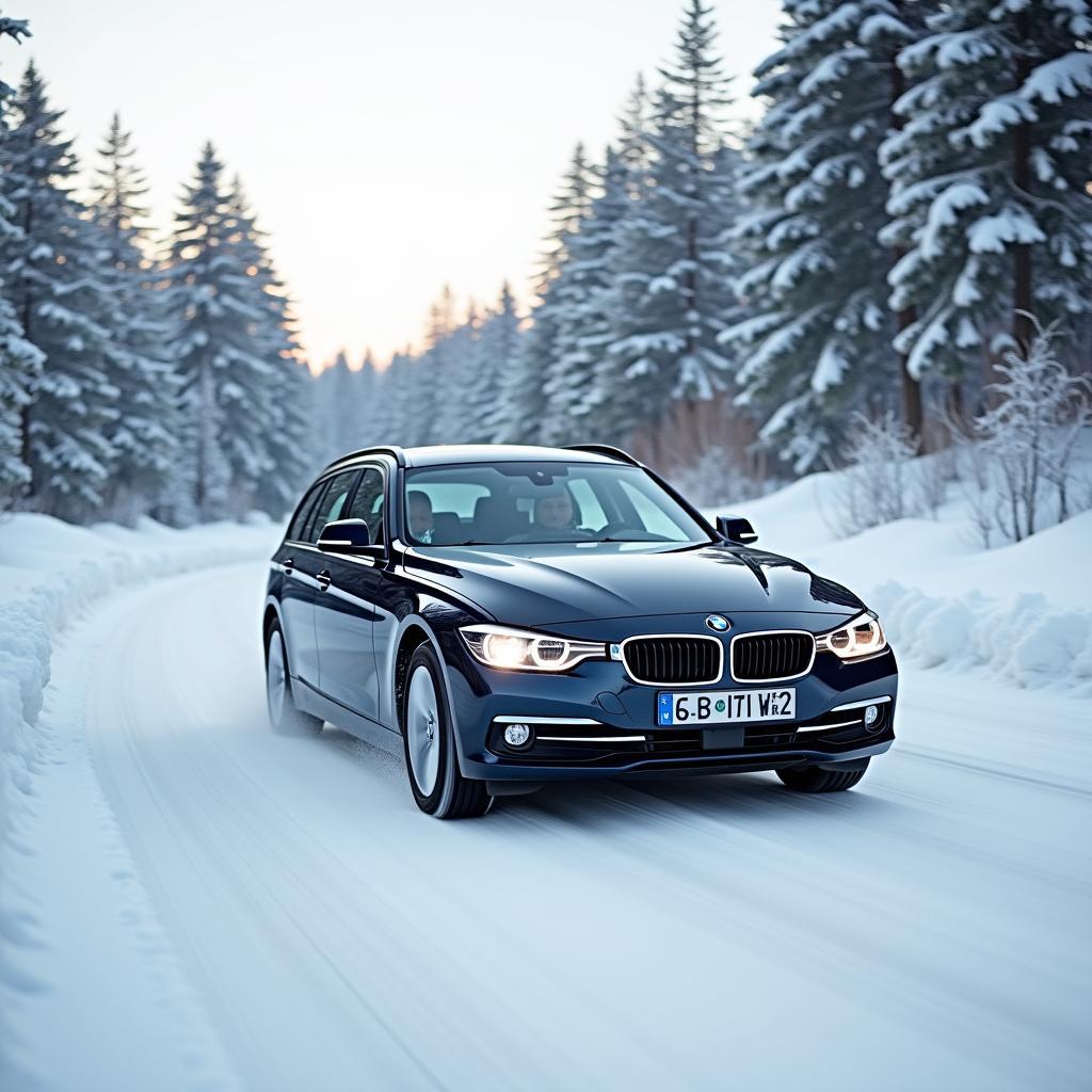 BMW xDrive 320d im Winter