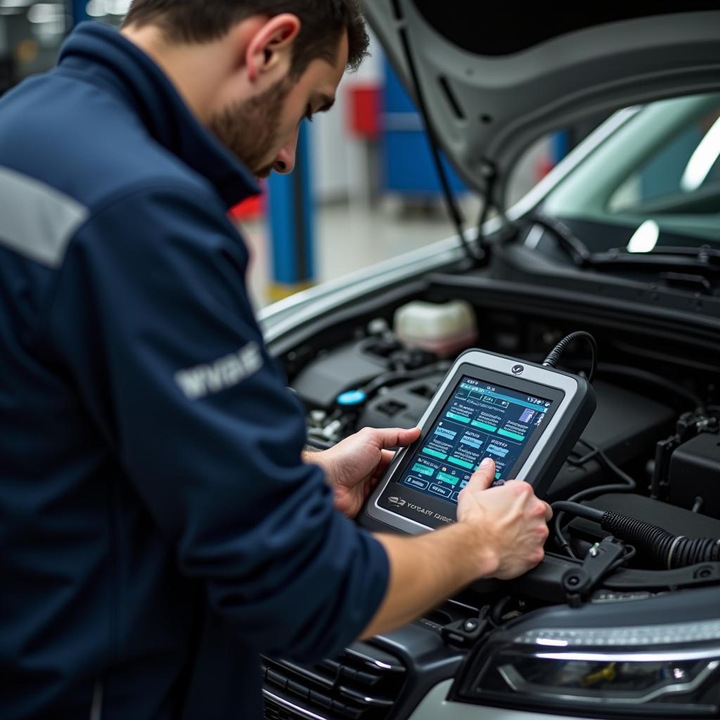 Diagnose eines defekten Bordnetzsteuergeräts in der Werkstatt