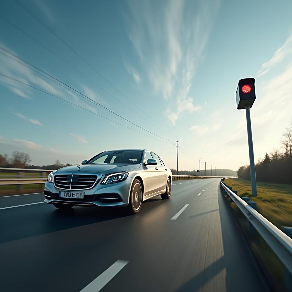 Geschwindigkeitsüberschreitung auf der Autobahn