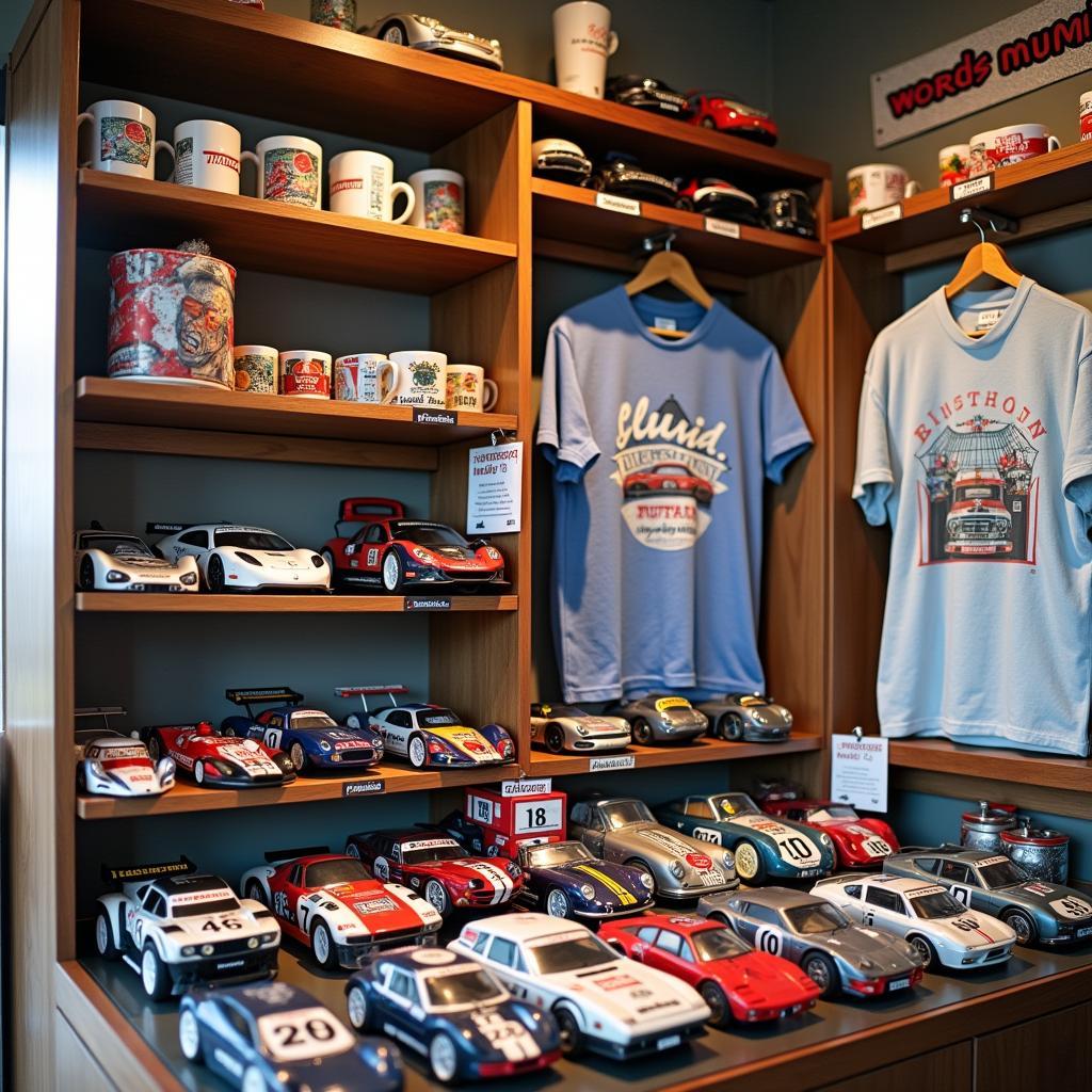 Souvenirs and merchandise at a Nürburgring cafe