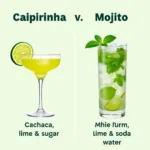 Caipirinha und Mojito Zutaten im Vergleich