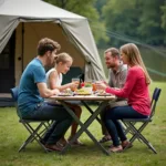 Campingtisch Thomas Philipps im Einsatz mit Familie