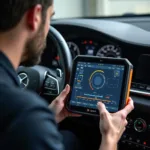 Captavia Fahrzeugdiagnose Software: Ein modernes Diagnosegerät für Kfz-Mechaniker, das die Kommunikation mit Steuergeräten ermöglicht.