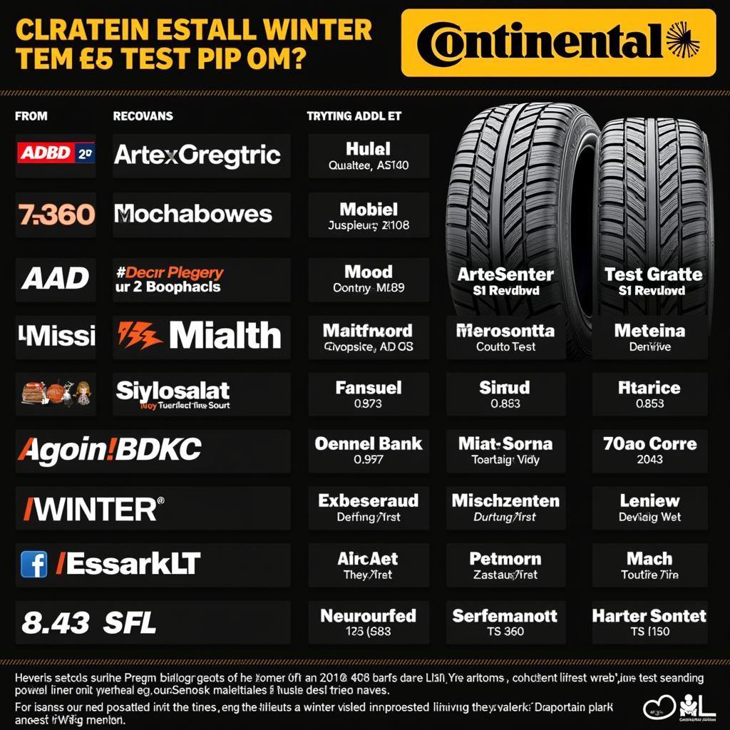 Testergebnisse von Continental Winterreifen in unabhängigen Tests.