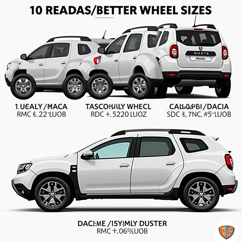 Vergleich der Dacia Duster Felgengrößen