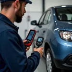 Dacia Reifendruckprüfung in der Werkstatt