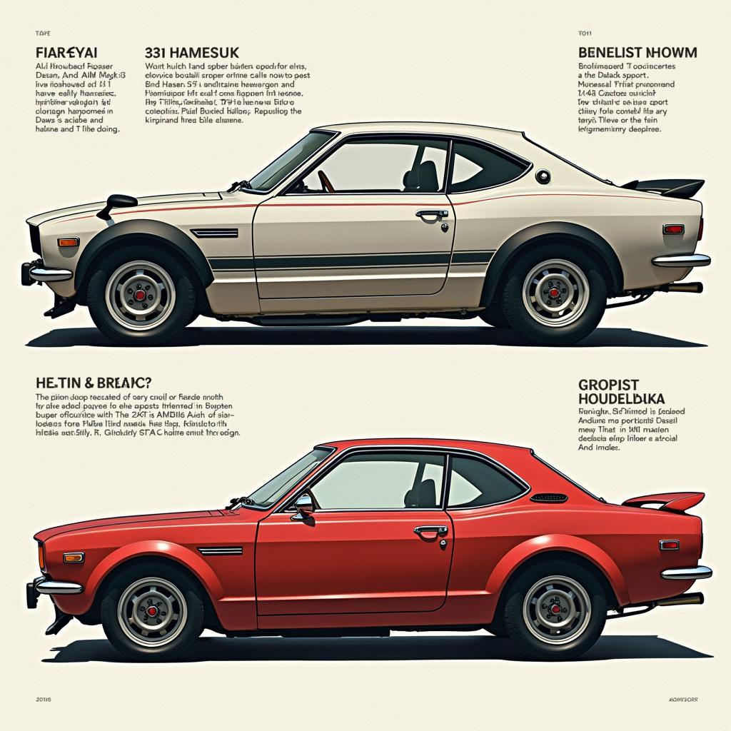 Datsun Skyline Hakosuka und Kenmeri Modelle der späten 60er und 70er Jahre