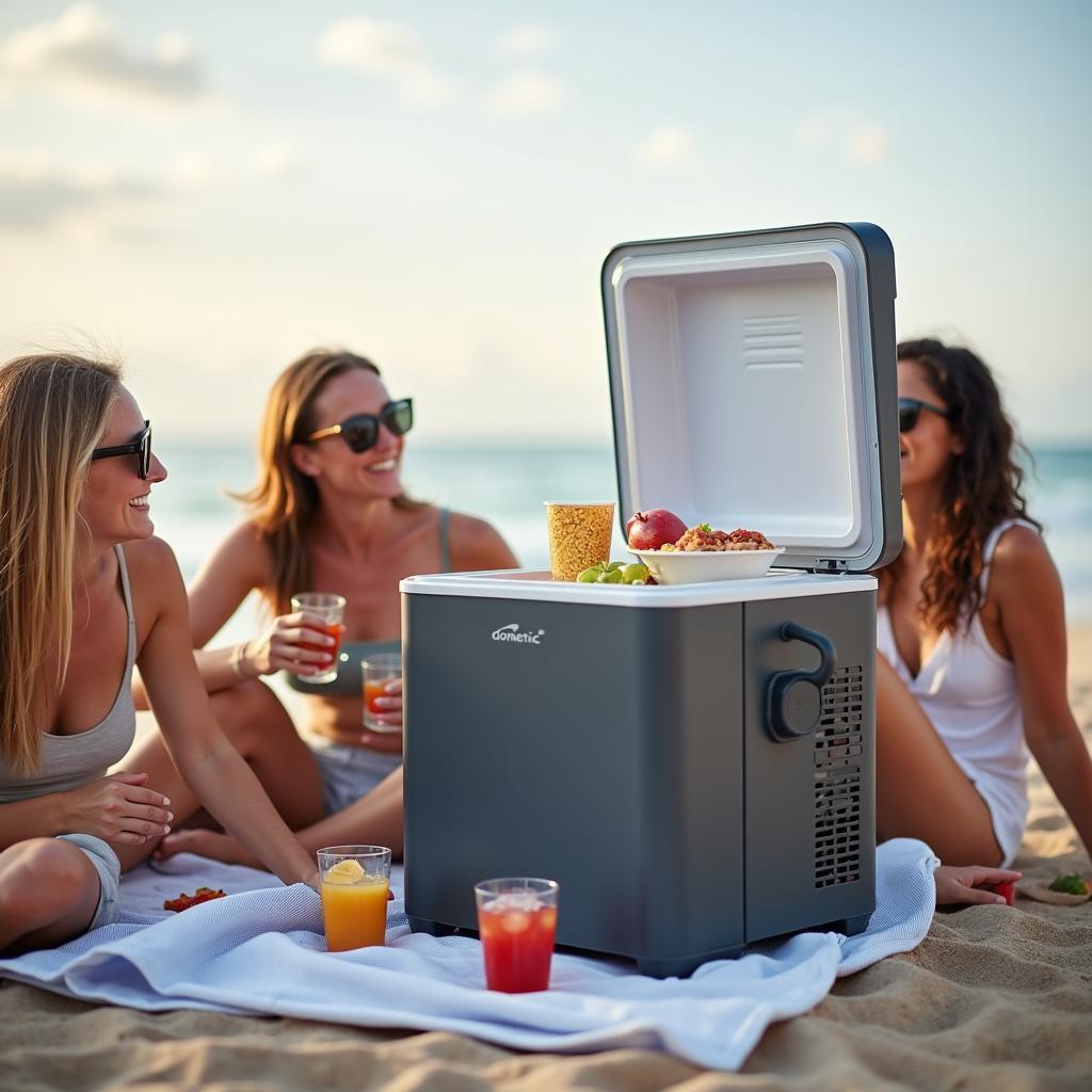 Dometic 12V Kühlschrank am Strand