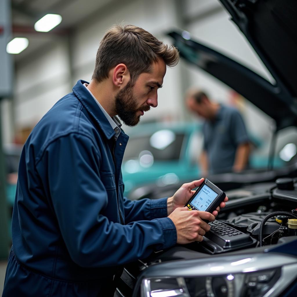 Auto Reparatur Experte und Doppelstabmattenzaun