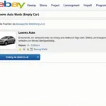 eBay Kleinanzeigen Inserat "Leeres Auto": Screenshot eines eBay Kleinanzeigen Inserats mit dem Titel "Leeres Auto".