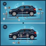 Einfaserige Datenübertragung im Auto