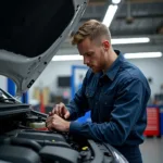 Erfahrene Mechaniker bei Euromaster Bohnsdorf arbeiten an einem Fahrzeug.