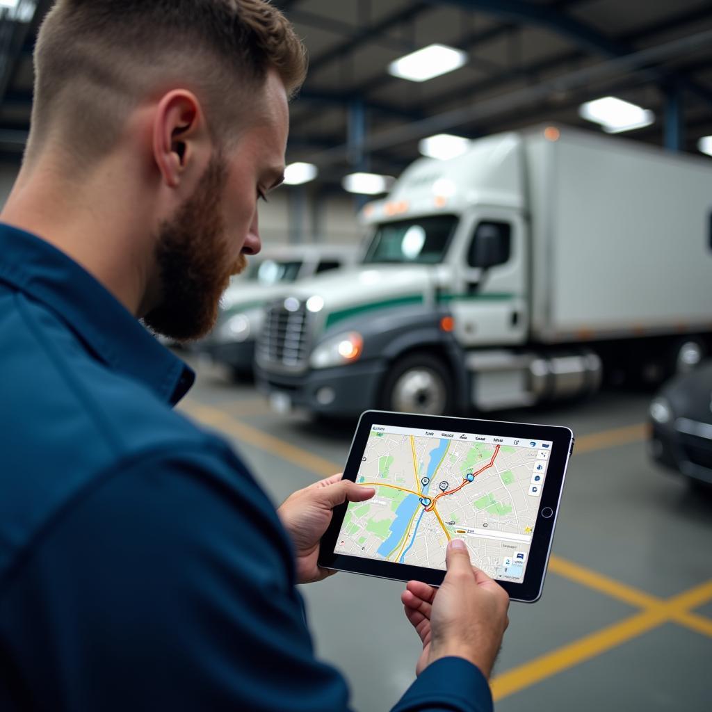 Falk Routenplaner LKW Werkstatt Nutzung