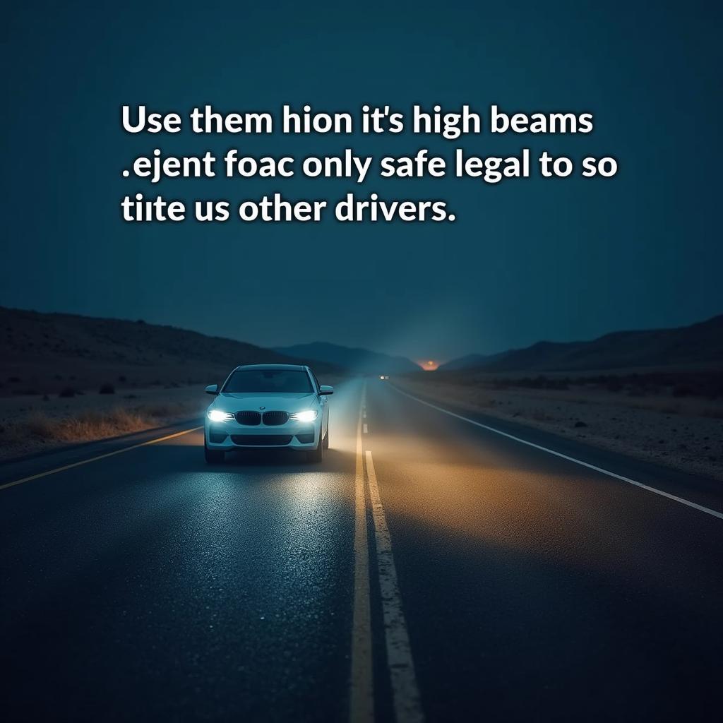 Fernlicht auf der Autobahn