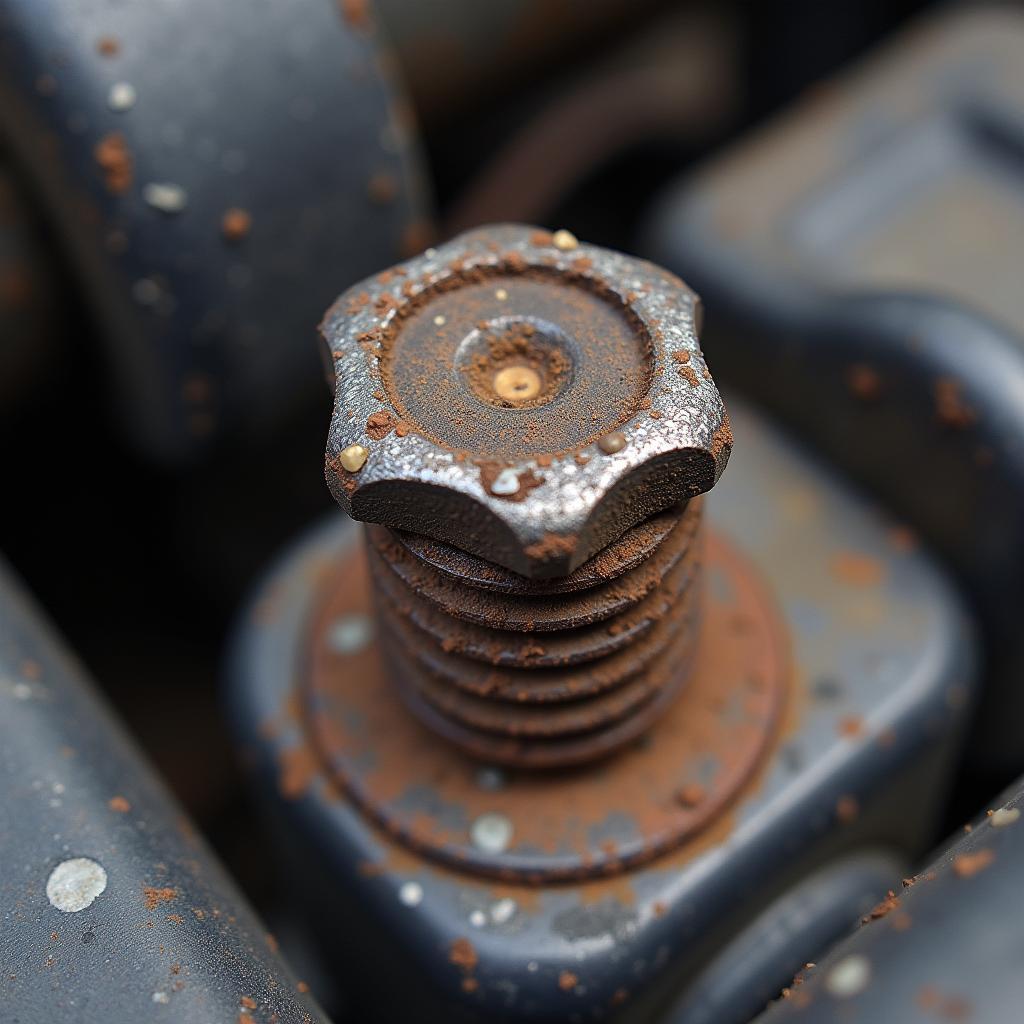 Festsitzende Schraube bei der Autoreparatur