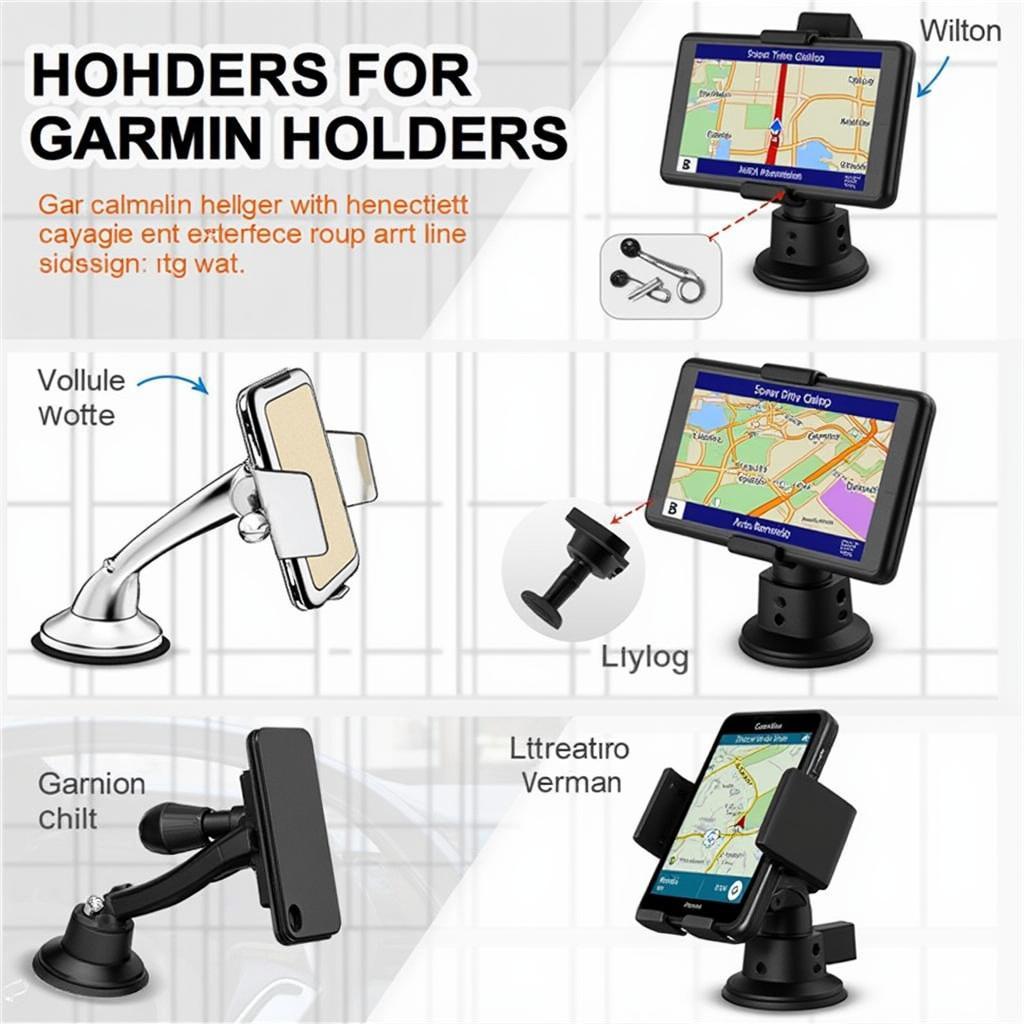 不同类型的 Garmin 导航仪出风口支架