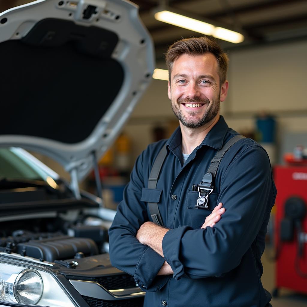 Die Freude an der erfolgreichen Autoreparatur