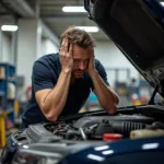 Frustration in der Autoreparatur