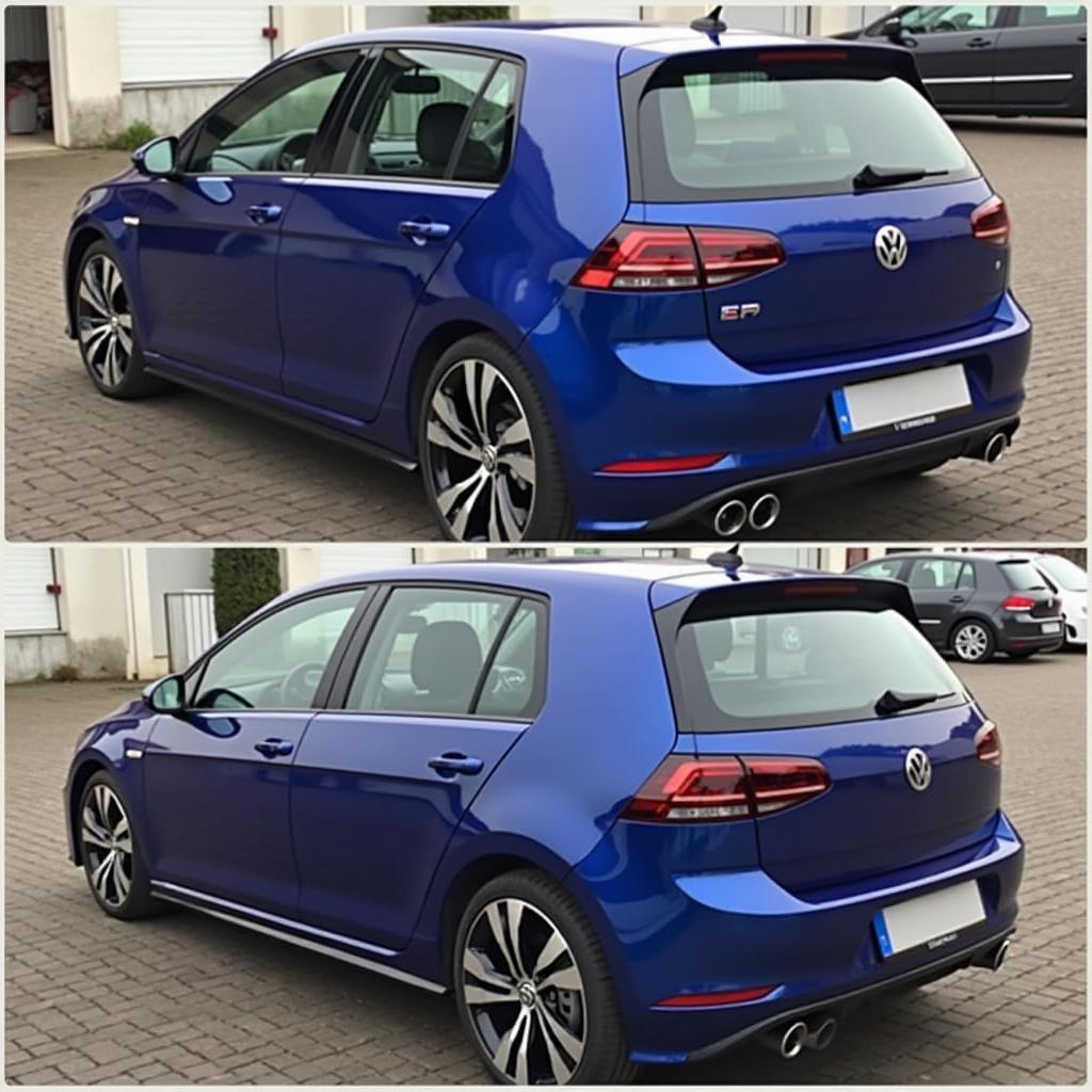 Golf 6 mit schwarzen Rückleuchten - Vorher-Nachher-Vergleich