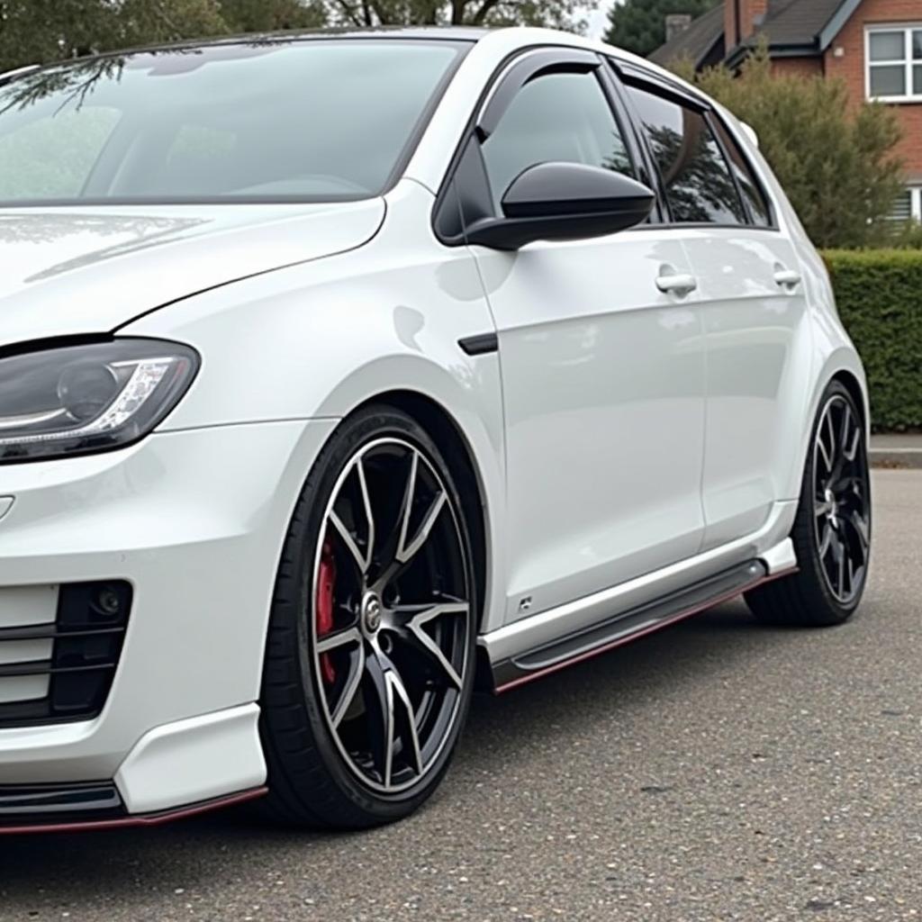 Sportliche Golf 6 Seitenschweller in Weiß