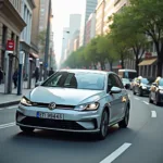 Golf 8 e-Hybrid im Stadtverkehr: Elektrisches Fahren für kurze Strecken.