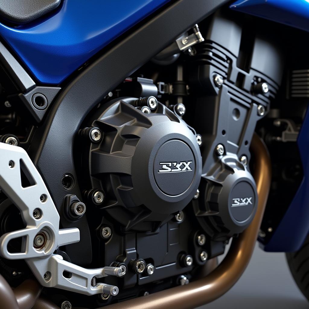 Detailansicht des GSX-R 1000 Motors