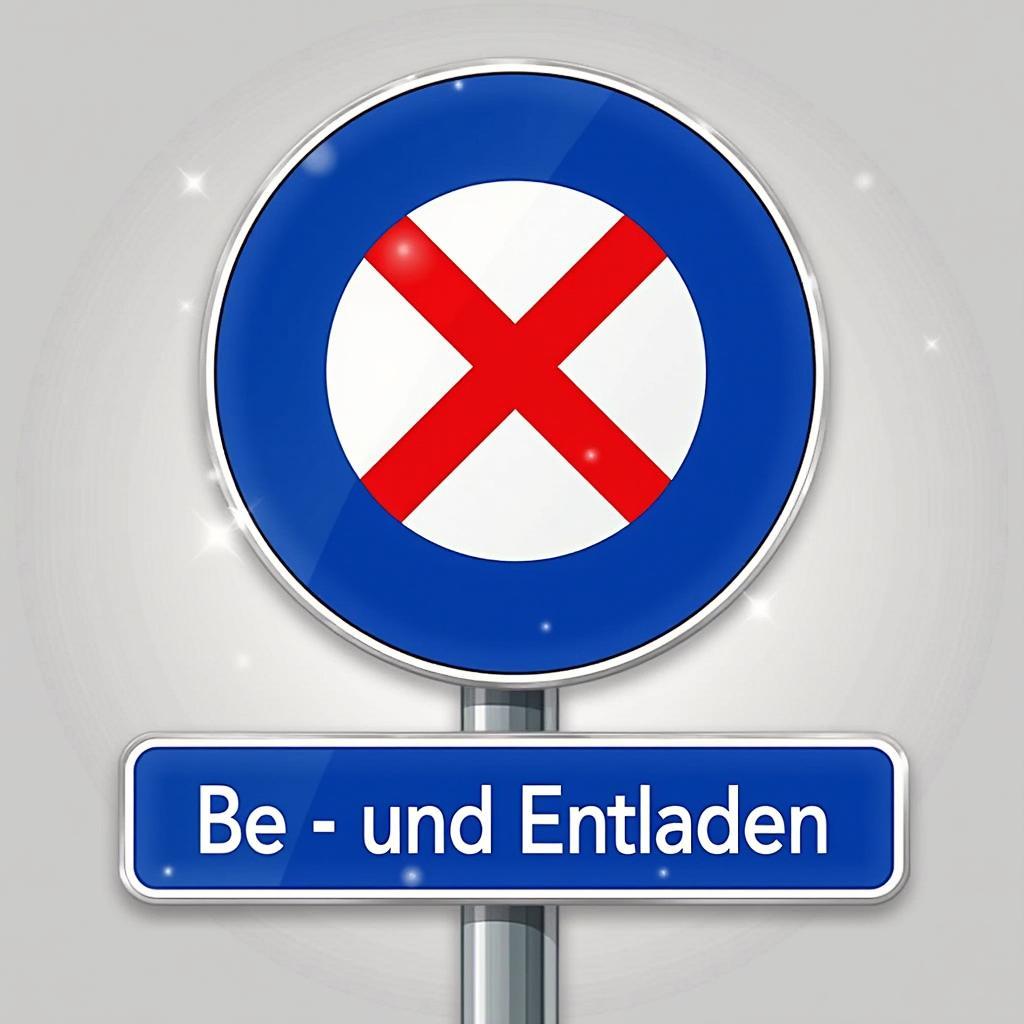 Halteverbot Be- und Entladen Verkehrsschild