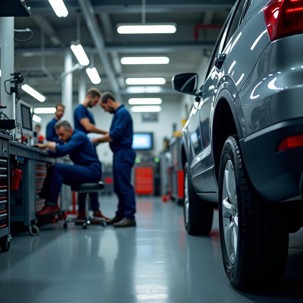 Hans Steiner GmbH Autoreparatur Werkstatt in Aktion