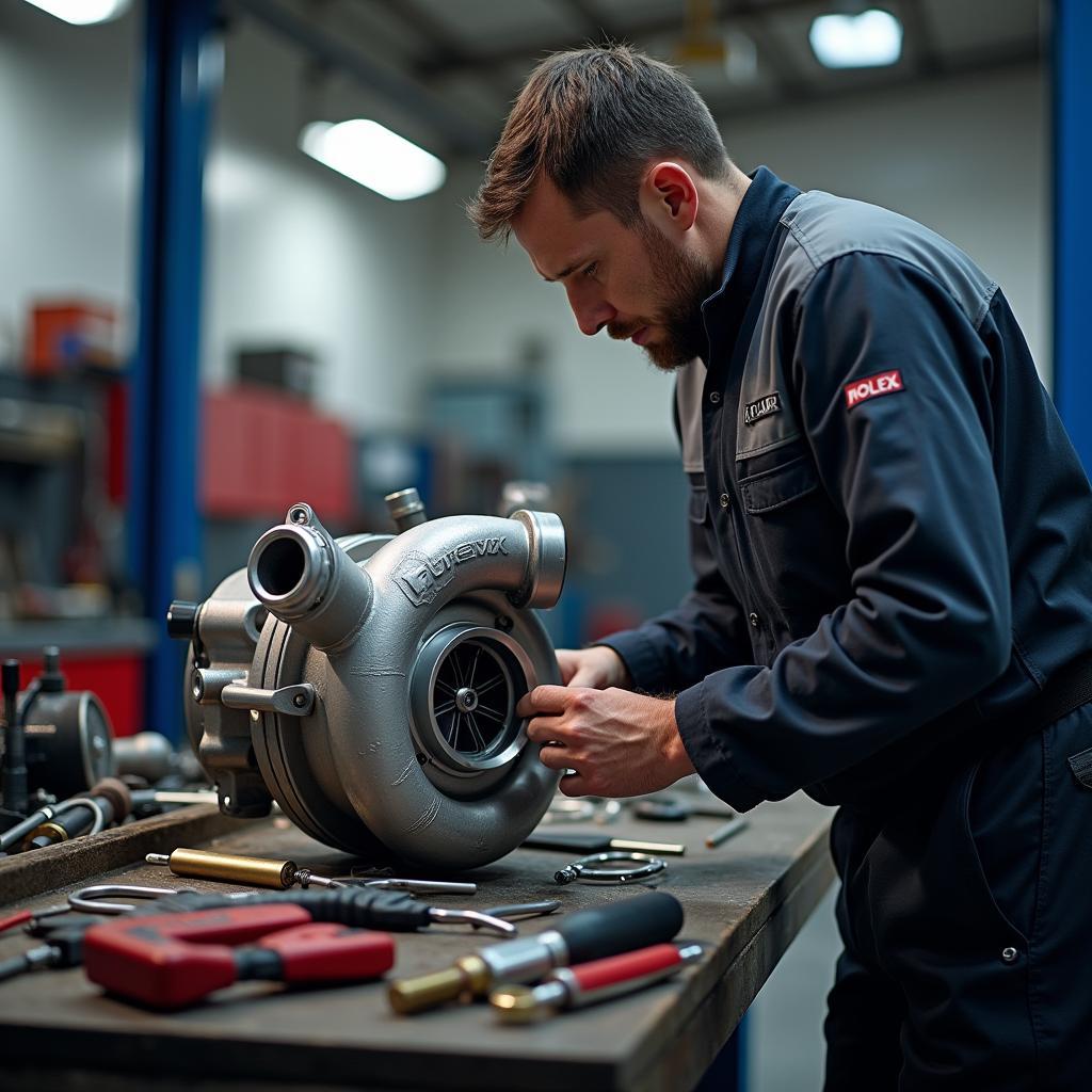 Reparatur eines Holex Turbos in einer Fachwerkstatt