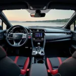 Innenraum des Honda Civic FL5: Modernes Design, hochwertige Materialien und ergonomische Gestaltung treffen auf fortschrittliche Technologie.