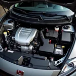 Detailansicht des Motorraums eines Honda Hybrid CRZ