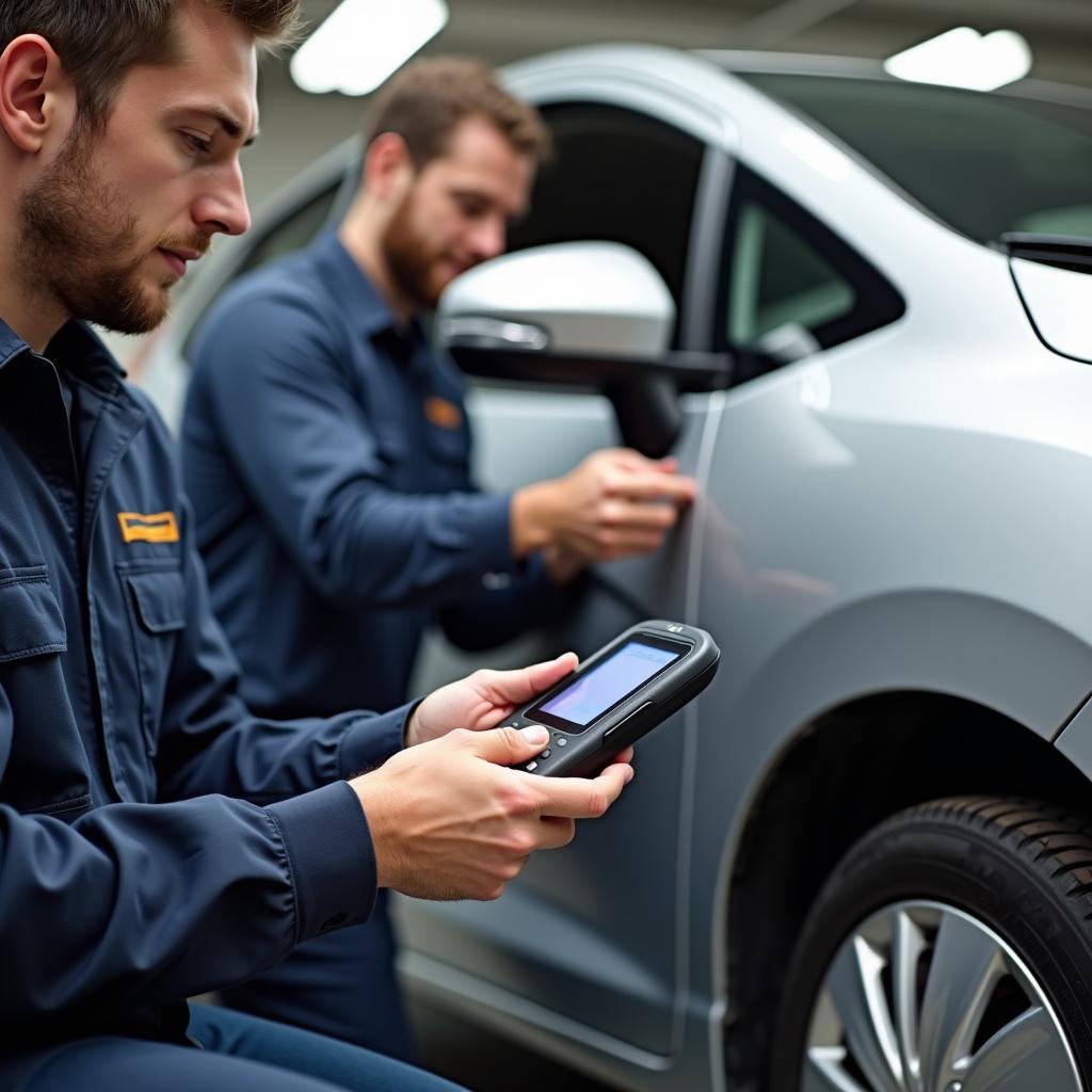 Gebrauchtwagen-Check beim Honda Jazz: Überprüfung von Fahrzeugzustand, Unfallfreiheit und Kilometerstand.