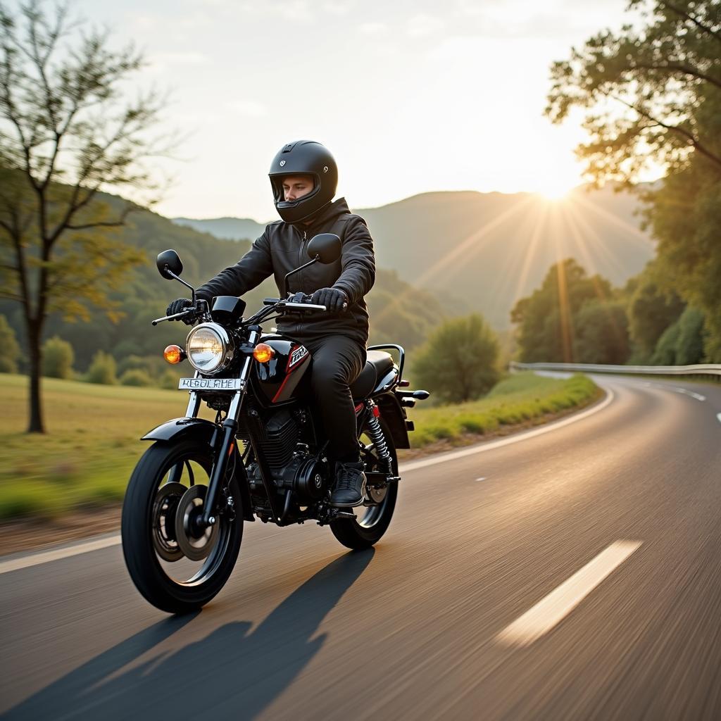 Honda Rebel 125 auf der Landstraße