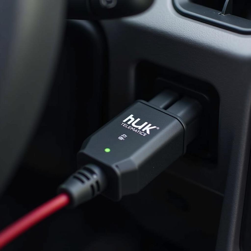 HUK Telematik Sensor Installation im Auto