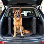 Hundebox im Audi Q5 für optimale Sicherheit im Falle eines Unfalls.