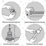 Hydraulikpumpe Wartung und Diagnose: Überprüfung des Hydraulikölstands, Kontrolle der Leitungen auf Beschädigungen, Druckprüfung.