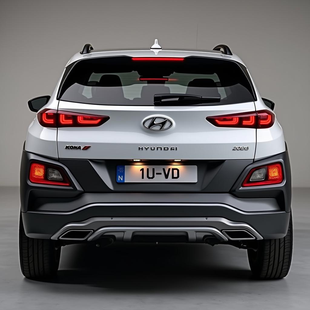 Vista traseira do Hyundai Kona N 2024