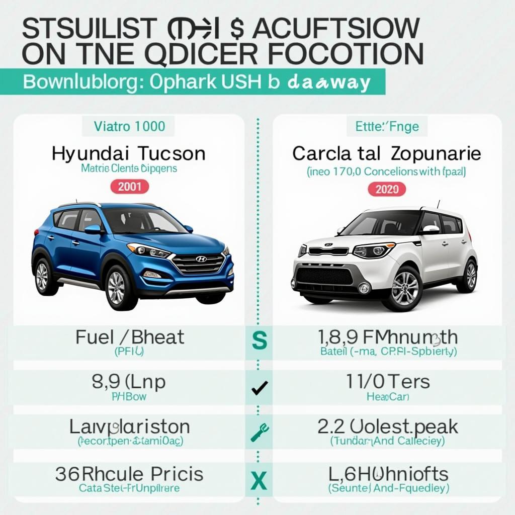 Vergleichsgrafik Hyundai Tucson vs. Kia Sportage