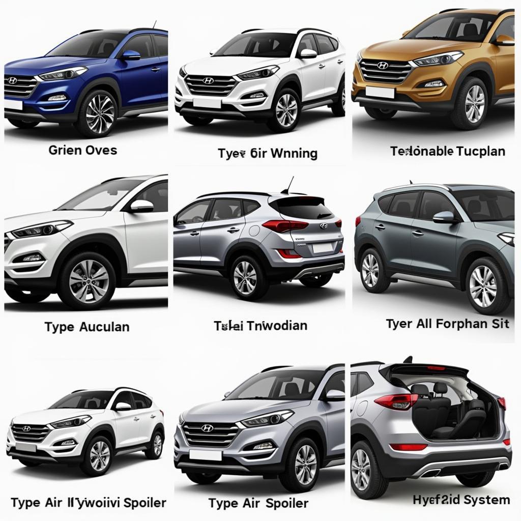 Tuning und Zubehör für den Hyundai Tucson: Beispiele für Felgen, Spoiler und andere Modifikationen.