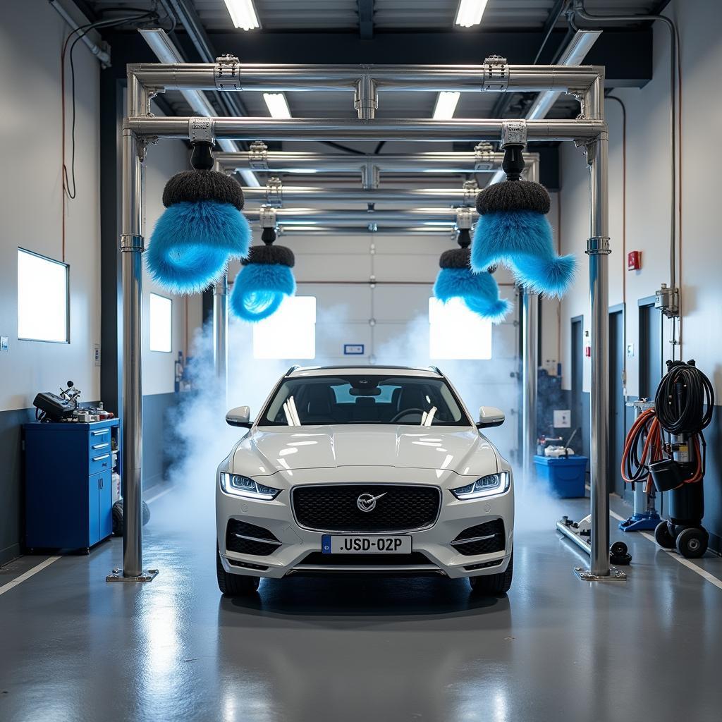 Moderne IMO Car Wash Anlage in einer Autowerkstatt